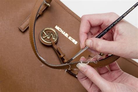 michael kors purse strap repair|Michael Kors purse straps fraying.